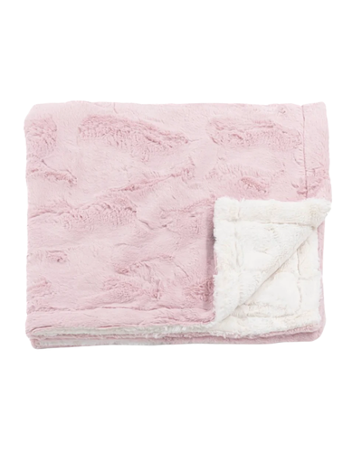 Cozy Mauve Cream Blanket