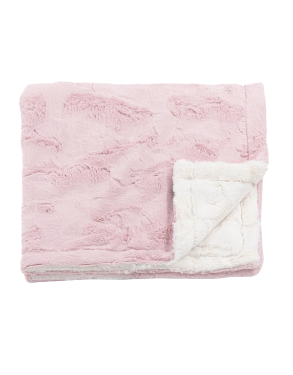 Cozy Mauve Cream Blanket