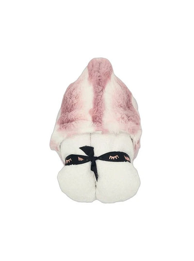 Plush Waves Woodrose Hooded Towel