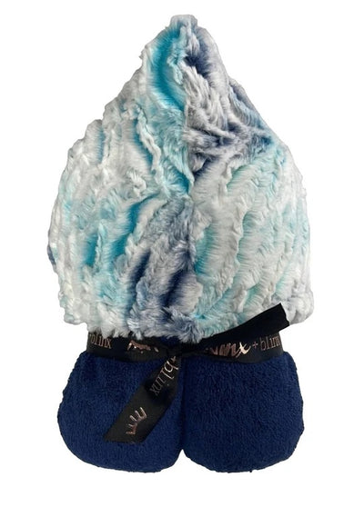 Zebra Aqua Hooded Towel