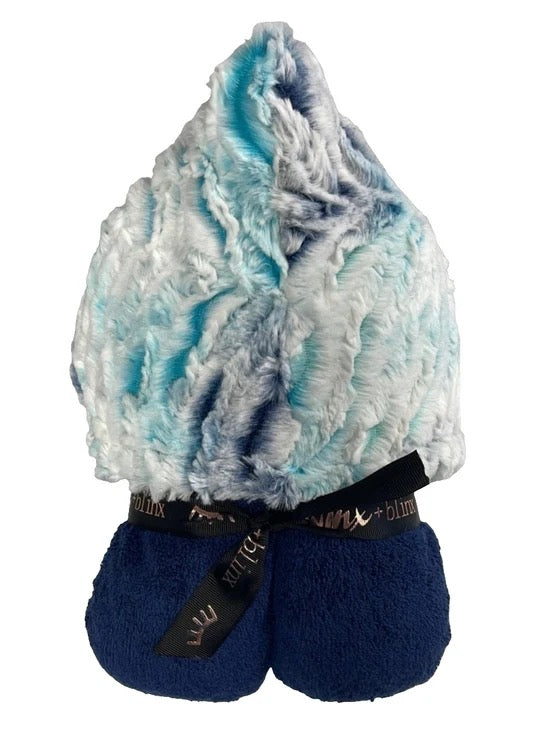 Zebra Aqua Hooded Towel